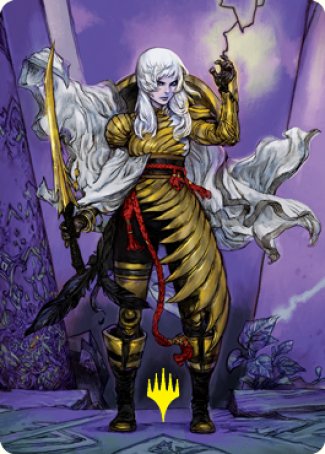 The Wandering Emperor 1 Art Card (Gold-Stamped Signature) [Kamigawa: Neon Dynasty Art Series] | Gamers Paradise