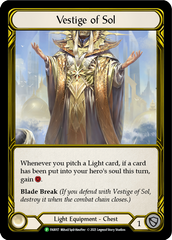 Vestige of Sol (Golden) [FAB017] (Promo)  Cold Foil | Gamers Paradise