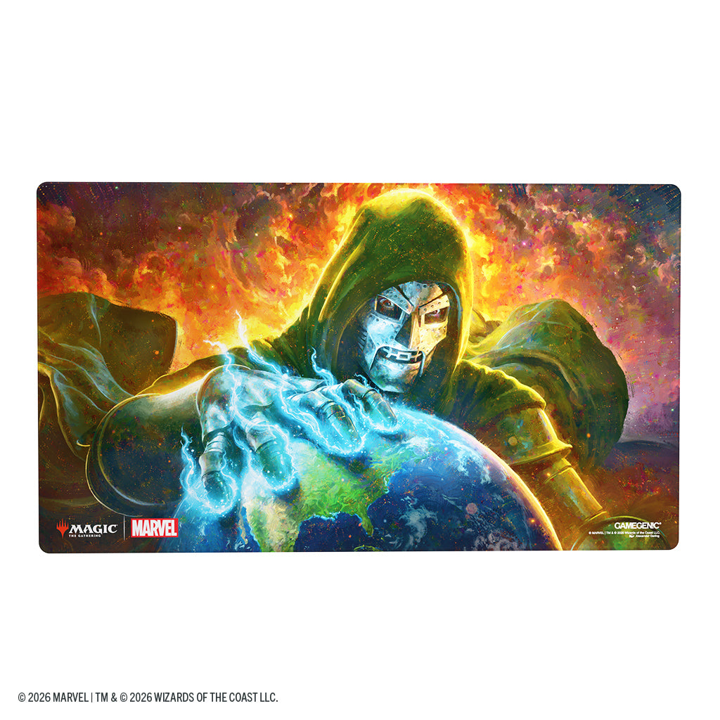 Magic: The Gathering | Marvel Super Heroes Shiny Playmat - Doom Reigns Supreme | Gamers Paradise