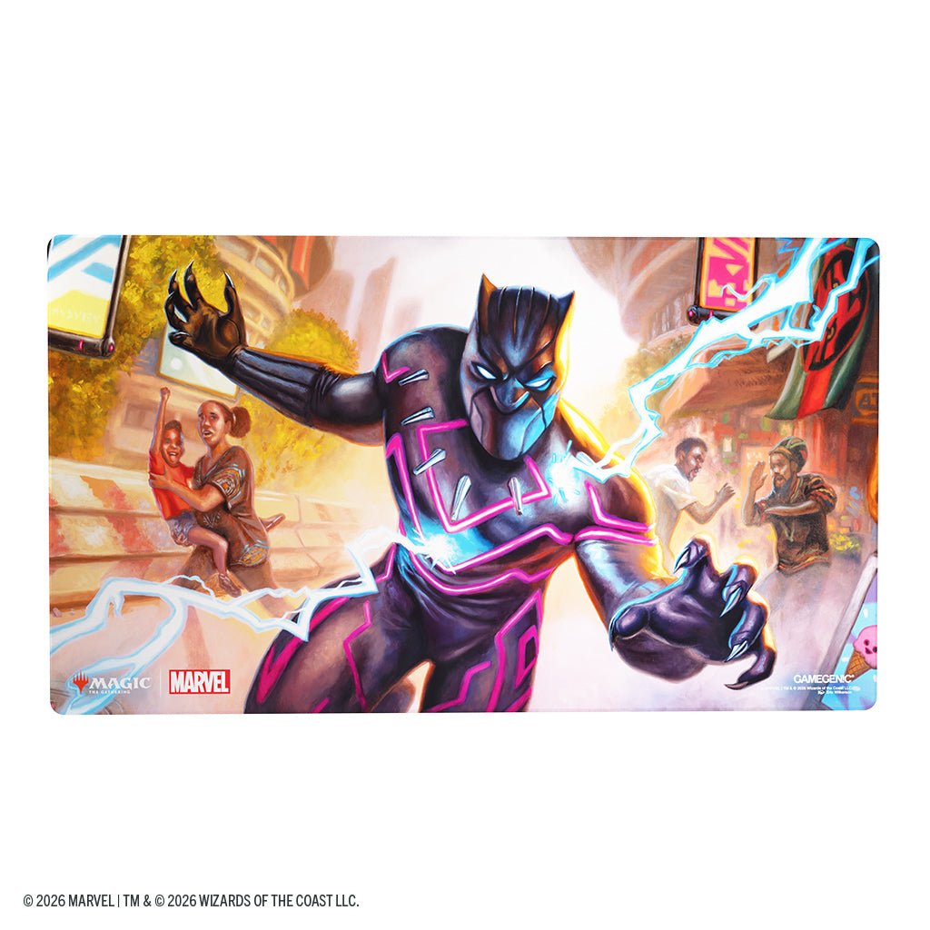Magic: The Gathering | Marvel Super Heroes Shiny Playmat - Striking Black Panther | Gamers Paradise