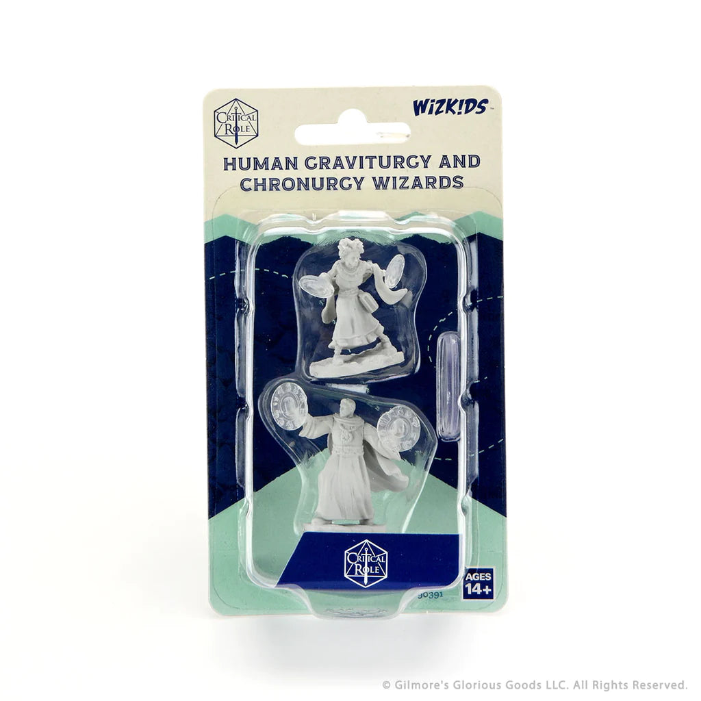 CRITICAL ROLE UNPAINTED MINIATURES: HUMAN GRAVITURGY AND CHRONURGY WIZARDS FEMALE | Gamers Paradise