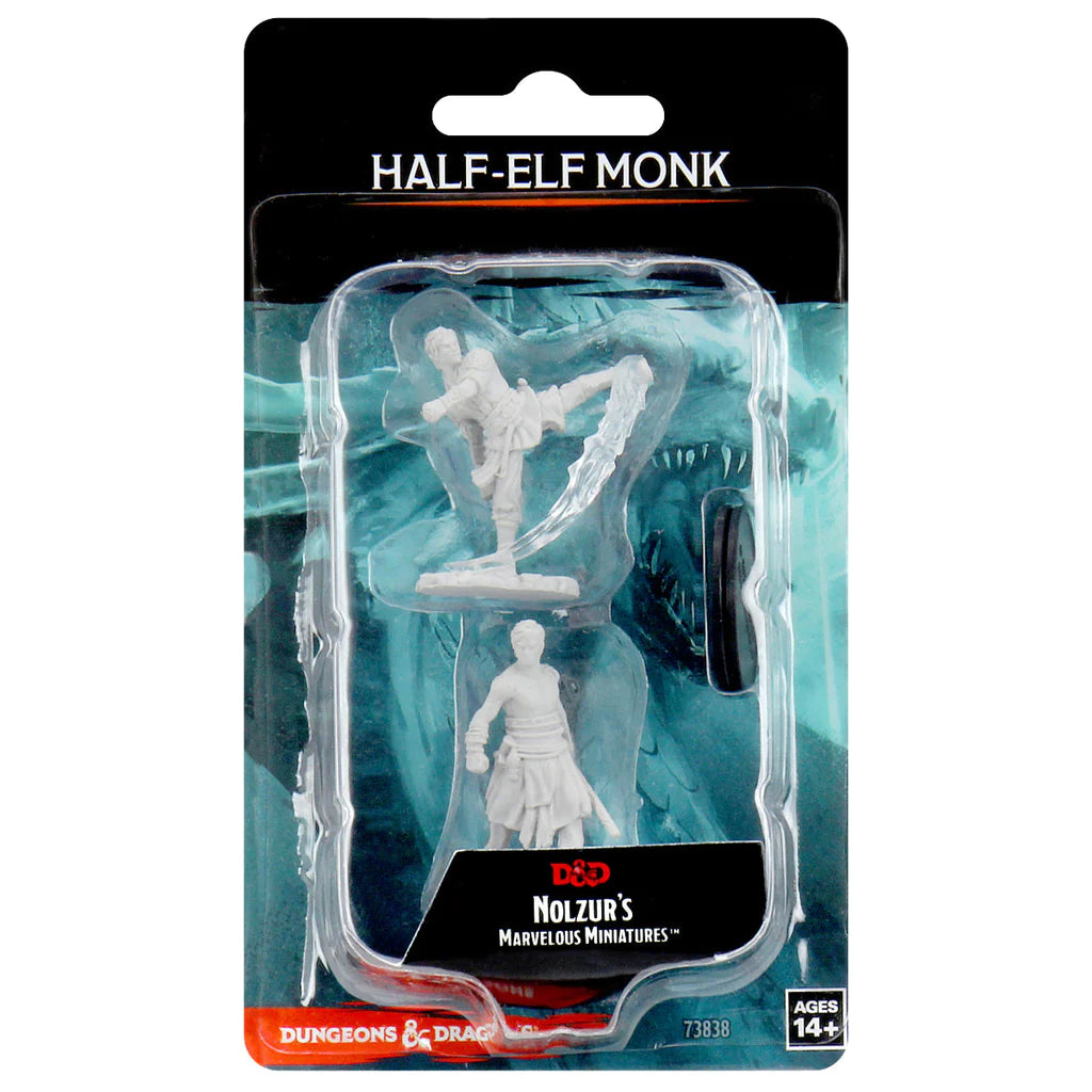 D&D NOLZUR'S MARVELOUS MINIATURES: MALE HALF-ELF MONK | Gamers Paradise