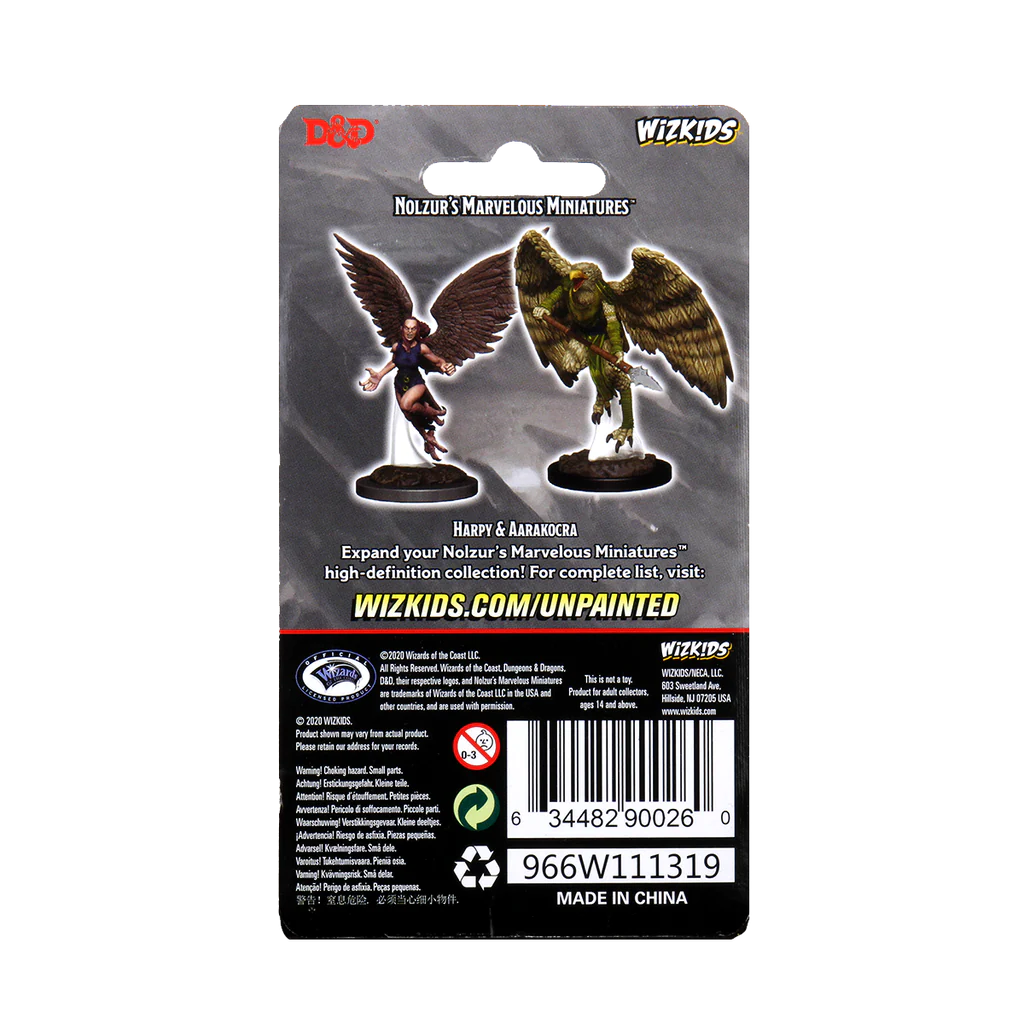 D&D NOLZUR'S MARVELOUS MINIATURES: HARPY & AARAKOCRA | Gamers Paradise