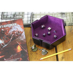 Hex Magnetic Folding Dice Tray: Red | Gamers Paradise