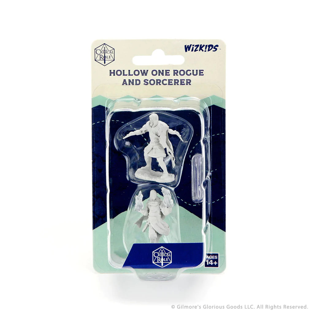 CRITICAL ROLE UNPAINTED MINIATURES: HOLLOW ONE ROGUE AND SORCEROR MALE | Gamers Paradise