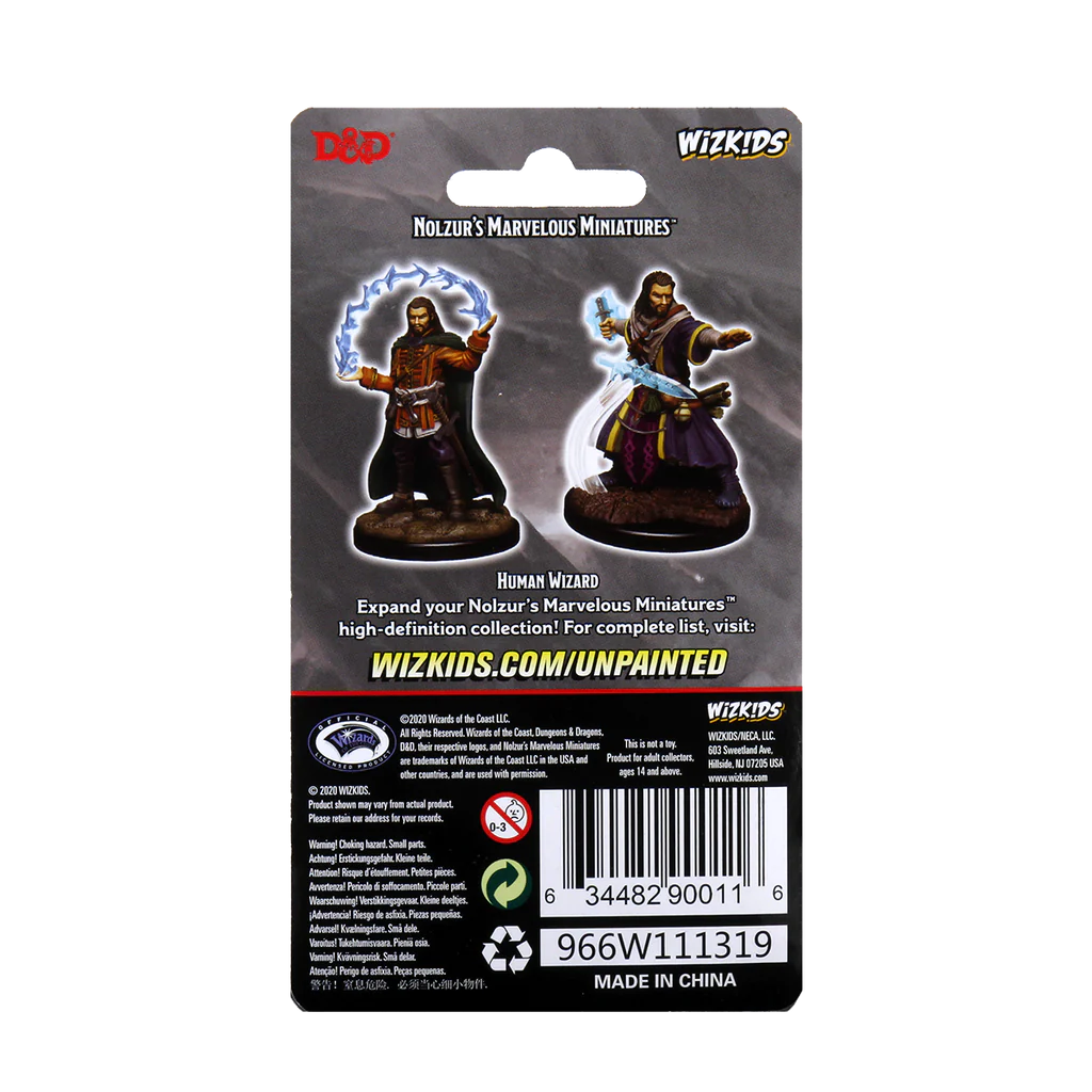 D&D NOLZUR'S MARVELOUS MINIATURES: MALE HUMAN WIZARD | Gamers Paradise