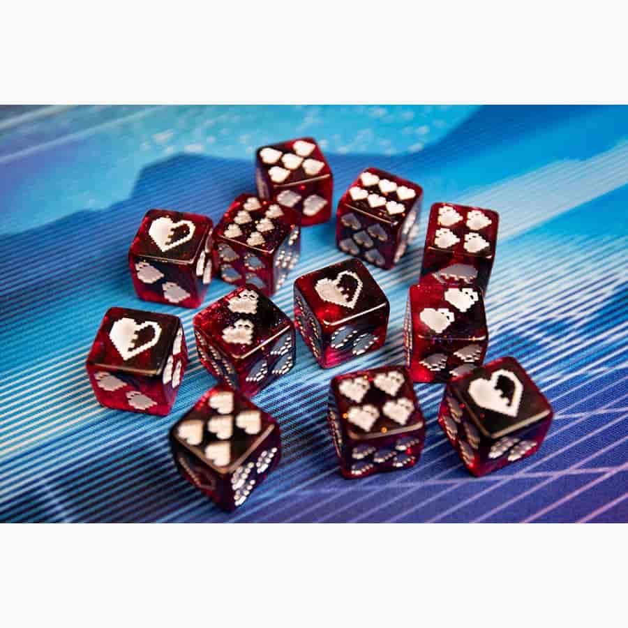 Infinite Black ONE-UP DICE: HEART PIP D6 | Gamers Paradise