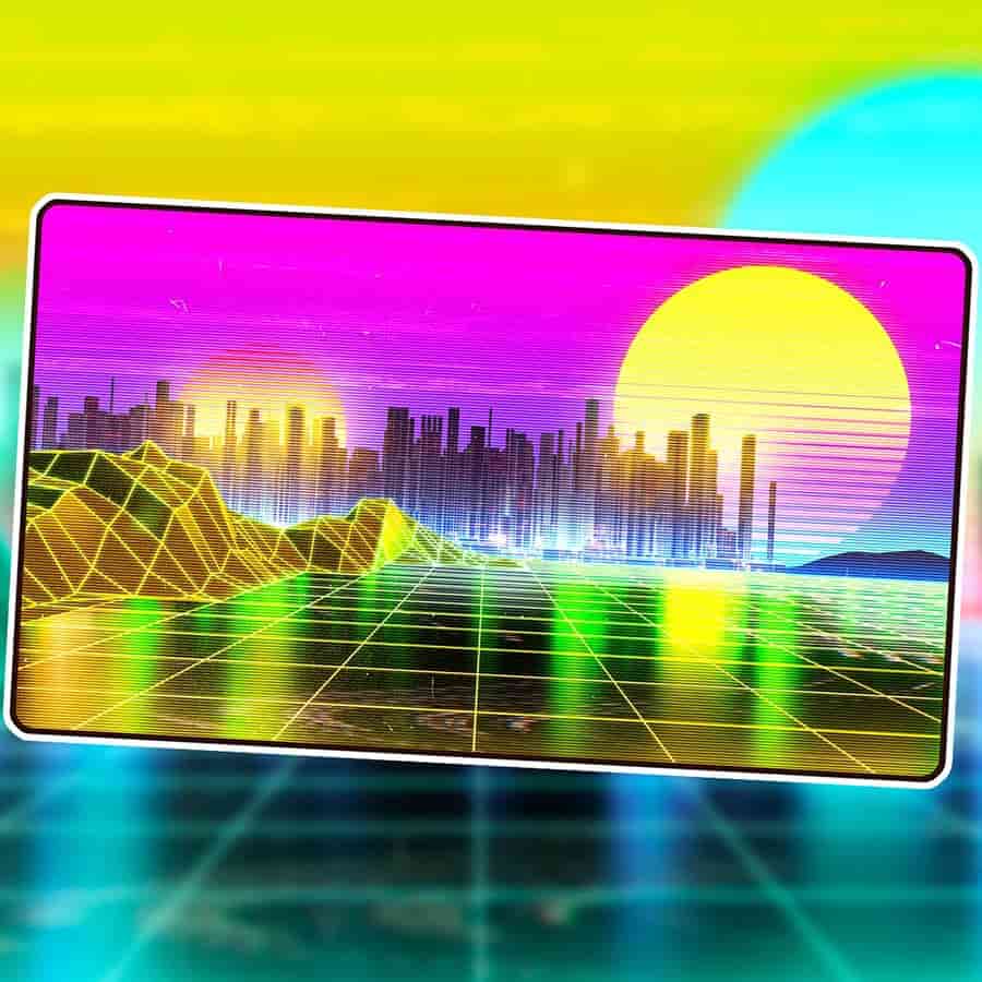 INFINITE BLACK: PREMIUM RETROWAVE PLAYMATS | Gamers Paradise