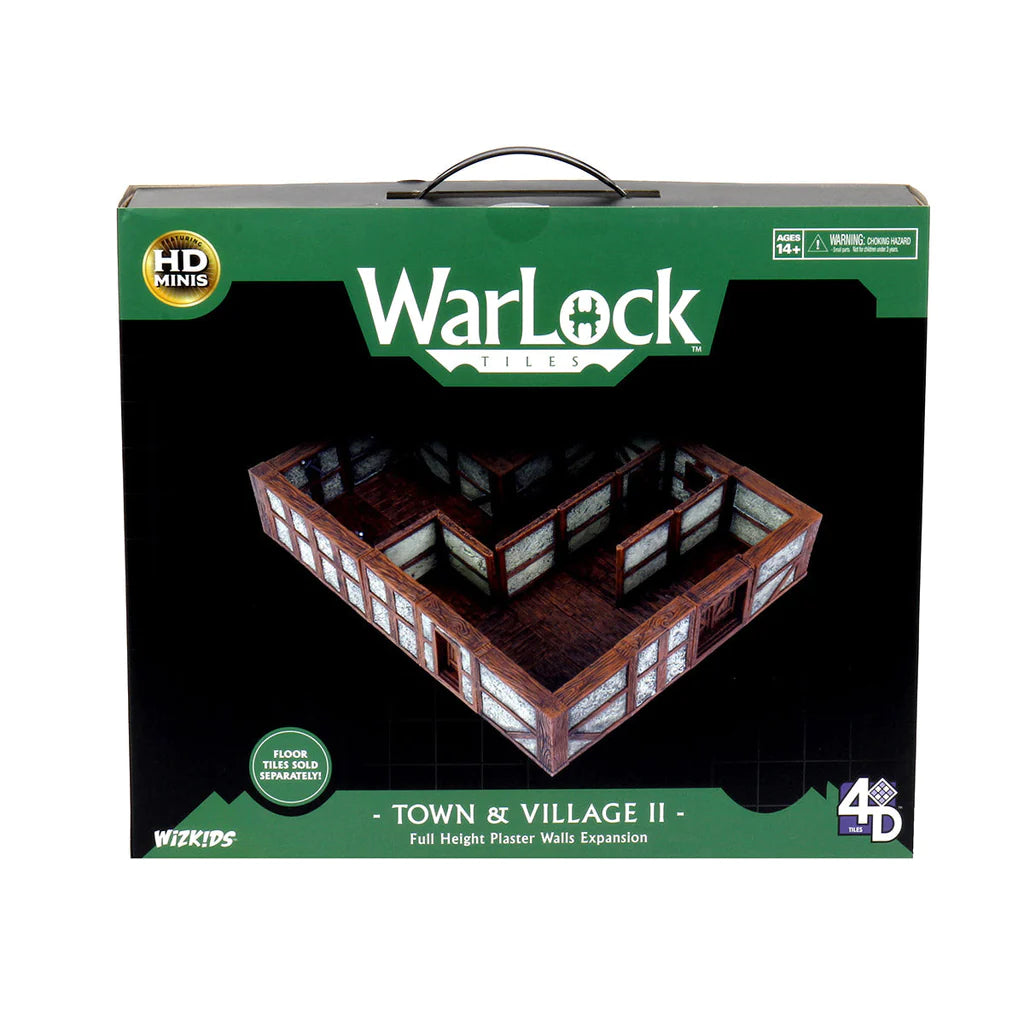 WARLOCK TILES: EXPANSION - TOWN & VILLAGE II - FULL HEIGHT PLASTER WALLS | Gamers Paradise