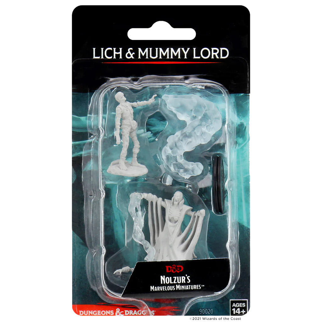 D&D NOLZUR'S MARVELOUS MINIATURES: LICH & MUMMY LORD | Gamers Paradise