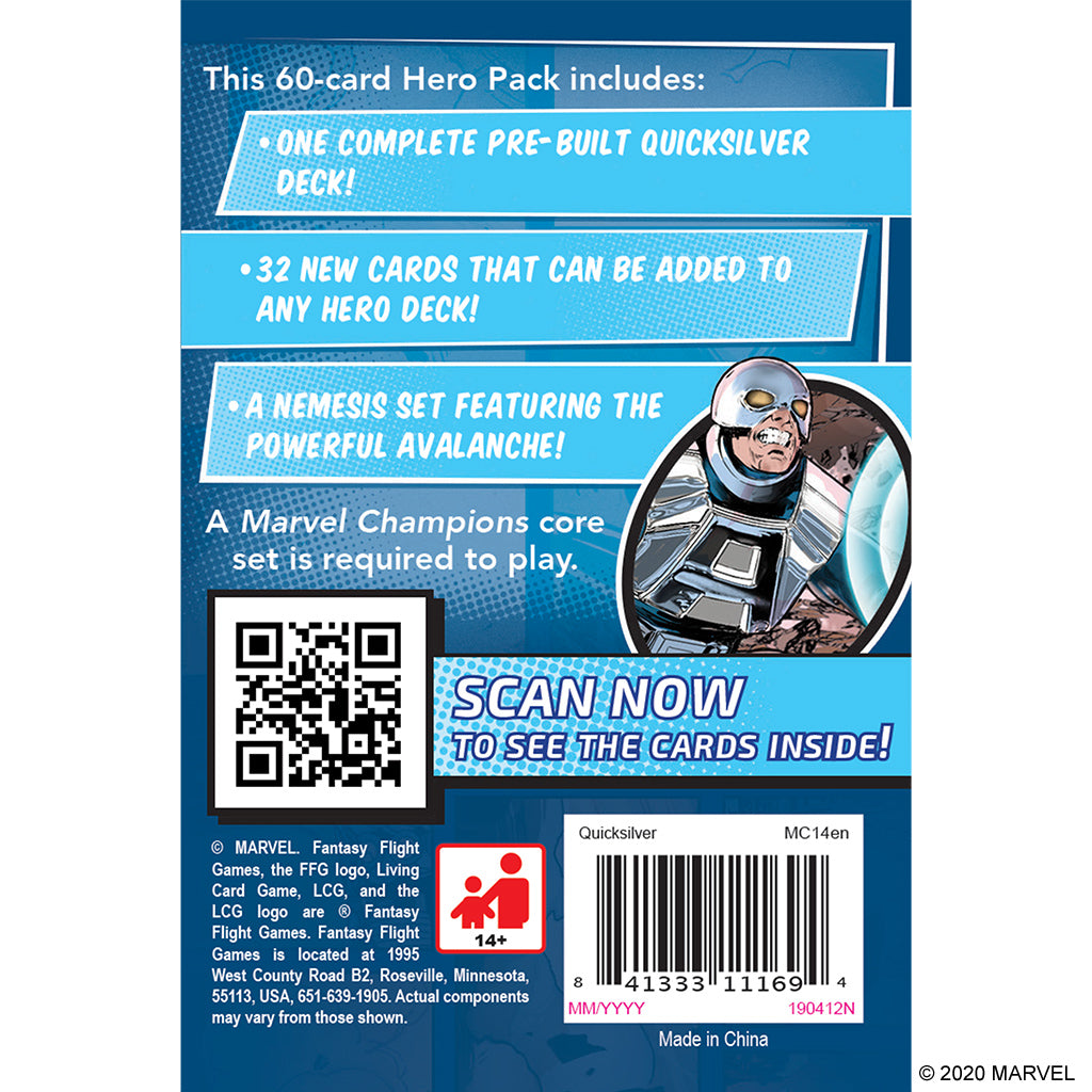 MARVEL CHAMPIONS: THE CARD GAME - QUICKSILVER HERO PACK | Gamers Paradise