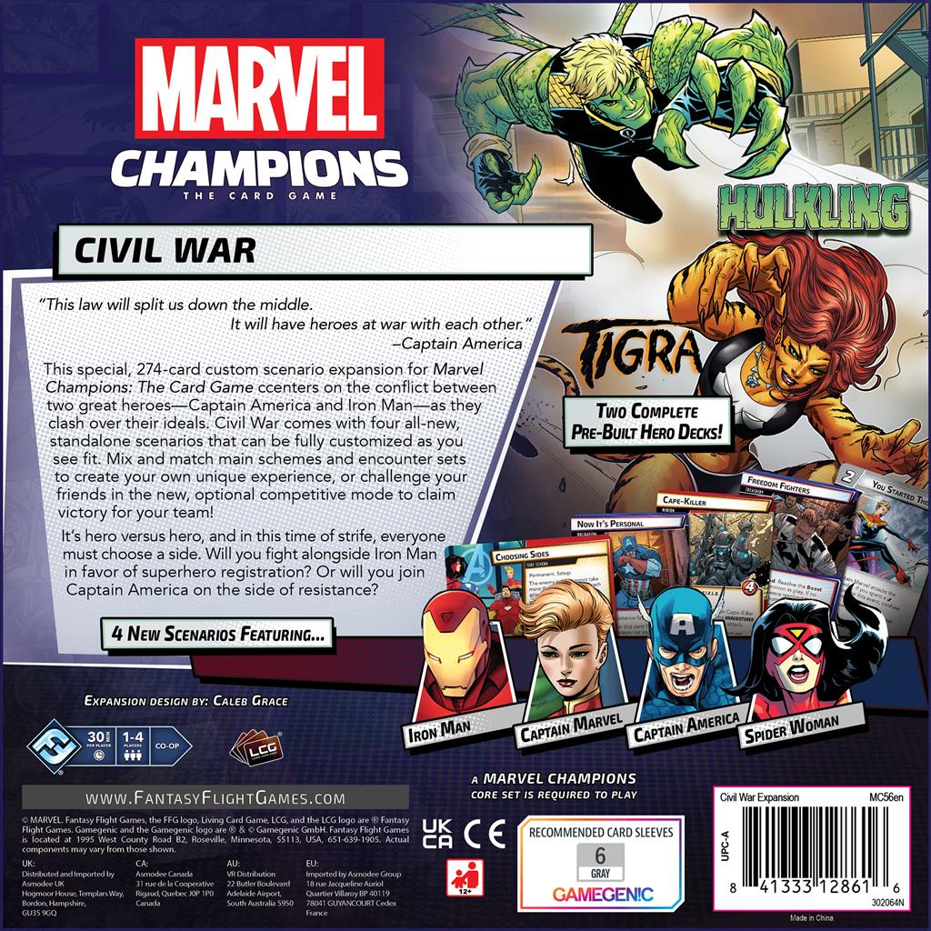 Marvel Champions: The Card Game - Civil War Expansion (PREORDER) (RELEASES 10/17/25) | Gamers Paradise