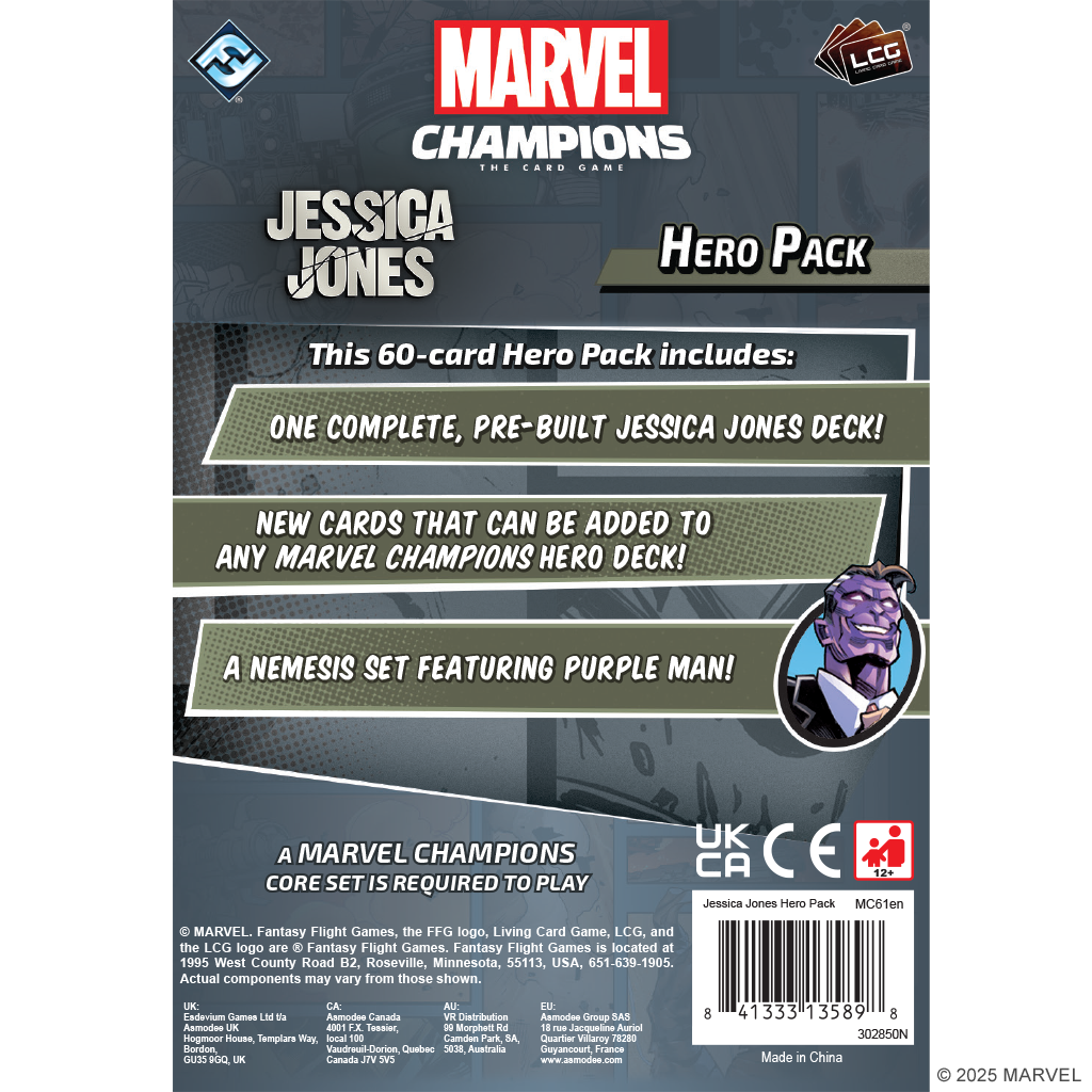Marvel Champions: The Card Game - Jessica Jones Hero Pack | Gamers Paradise