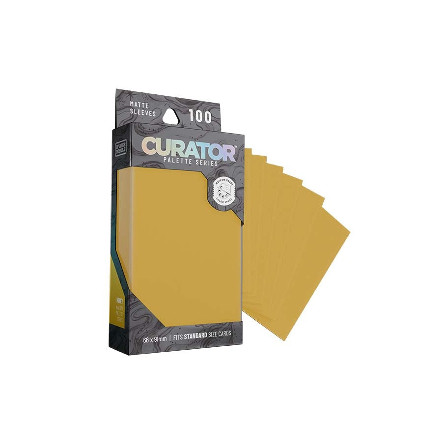 ORANGE NEBULA: CURATOR: PALETTE SLEEVES: HONEY (YELLOW) (100CT) | Gamers Paradise