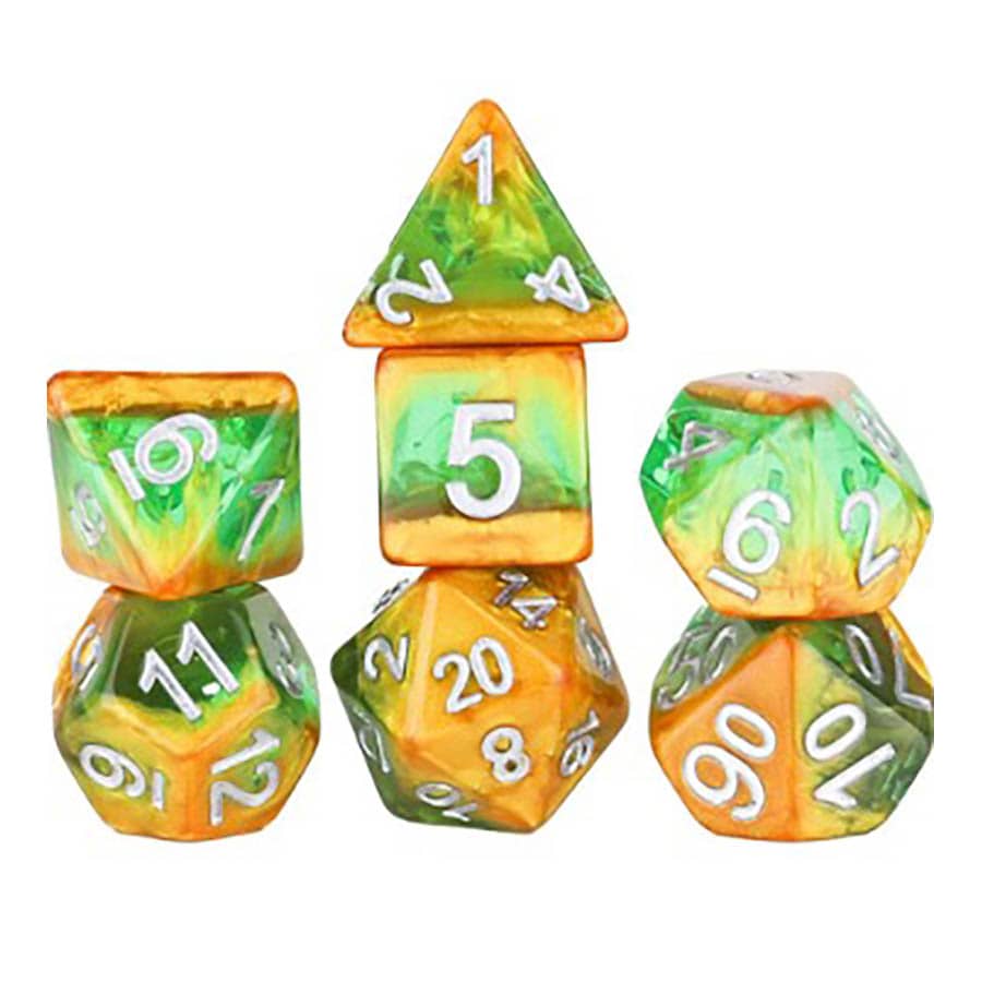 SIRIUS DICE: 7CT POLY DICE SET: RAINFOREST | Gamers Paradise