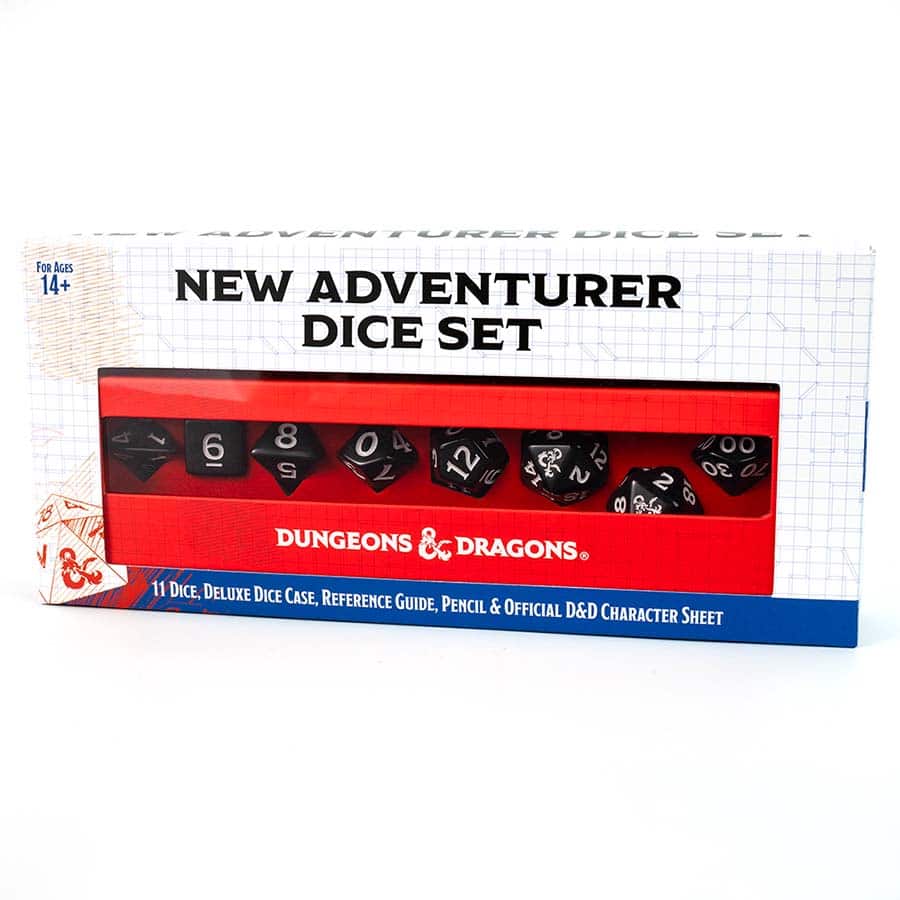 Dungeons & Dragons New Adventurer Dice Set - BLACK DICE | Gamers Paradise