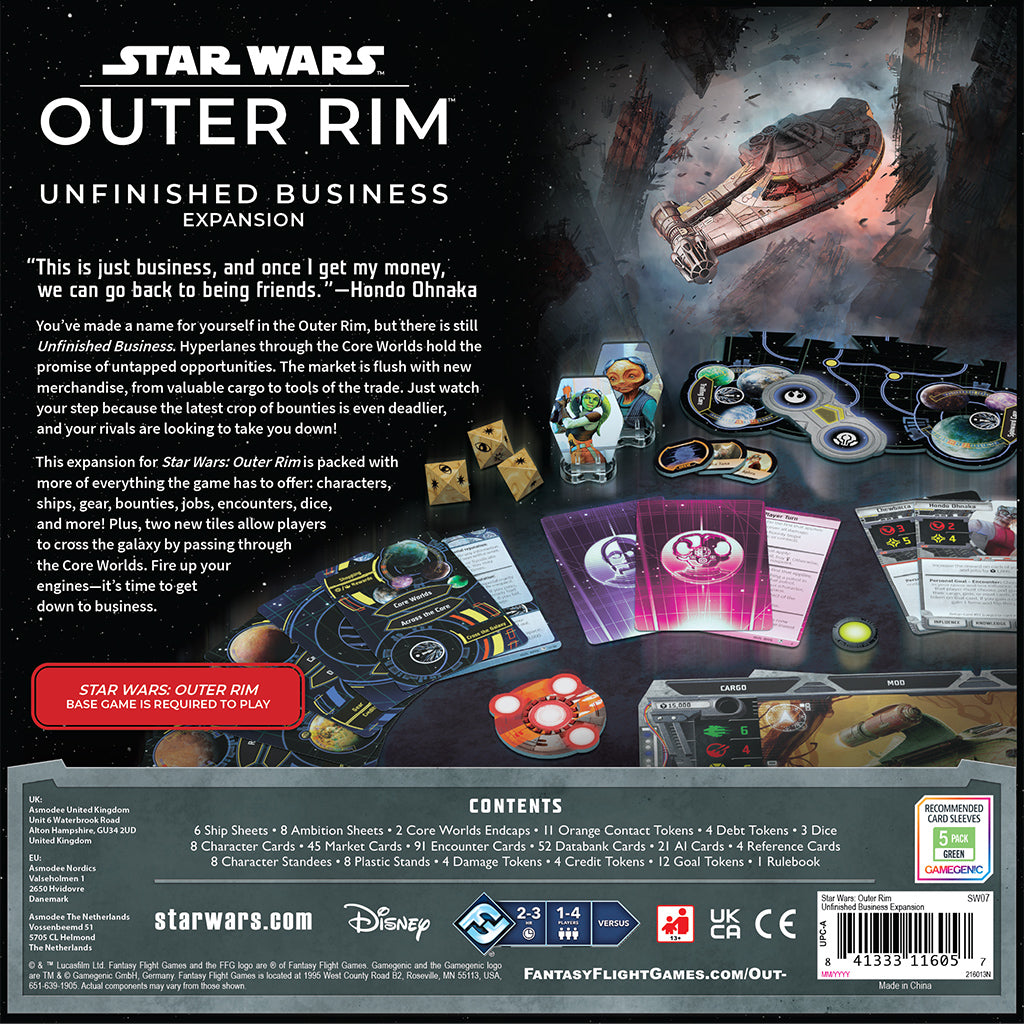 Star Wars Outer Rim: Unfinished Business Expansion | Gamers Paradise