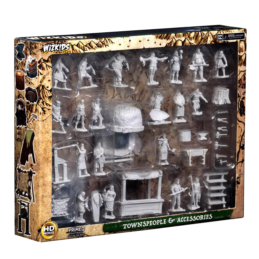 WizKids Deep Cuts: Townspeople & Accessories Unpainted Miniatures | Gamers Paradise