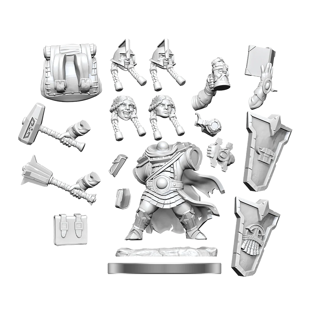 D&D FRAMEWORKS: DWARF CLERIC FEMALE - UNPAINTED AND UNASSEMBLED | Gamers Paradise