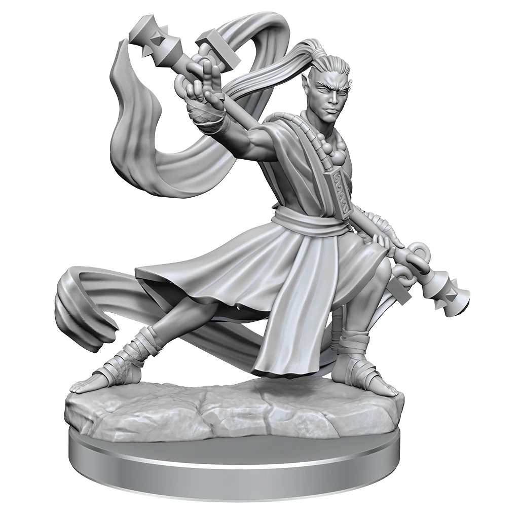 D&D FRAMEWORKS: ELF MONK MALE - UNPAINTED AND UNASSEMBLED | Gamers Paradise