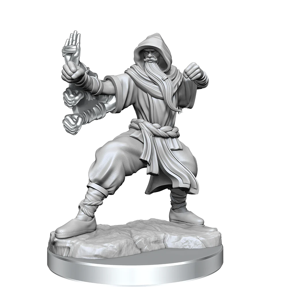 D&D FRAMEWORKS: HUMAN MONK MALE - UNPAINTED AND UNASSEMBLED | Gamers Paradise