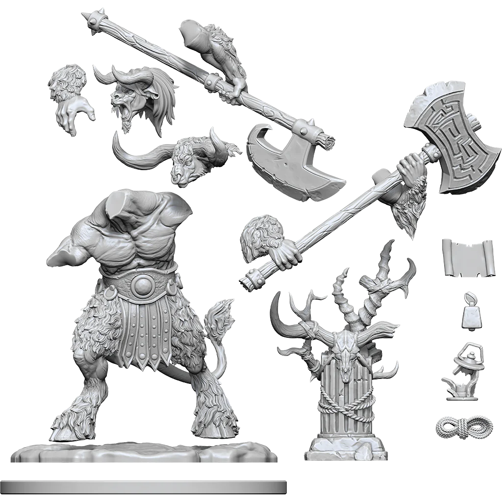 D&D FRAMEWORKS: MINOTAUR - UNPAINTED AND UNASSEMBLED | Gamers Paradise