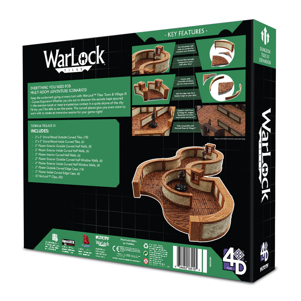 WARLOCK TILES: EXPANSION - TOWN & VILLAGE III - CURVES | Gamers Paradise