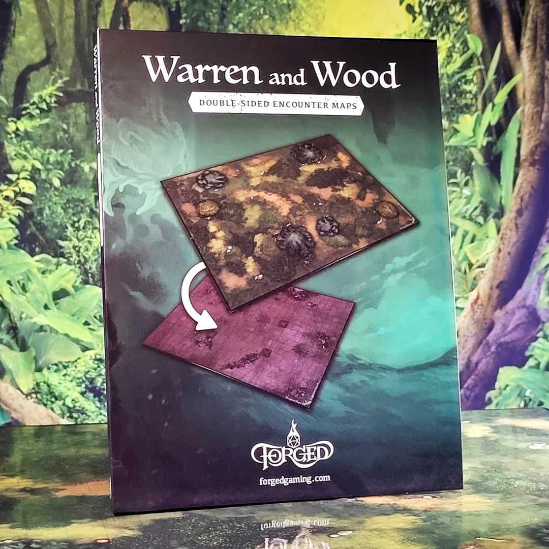 Warren and Wood Encounter Map--Wooded Forest and Dungeon Floor Double-Sided RPG Encounter Map | Gamers Paradise