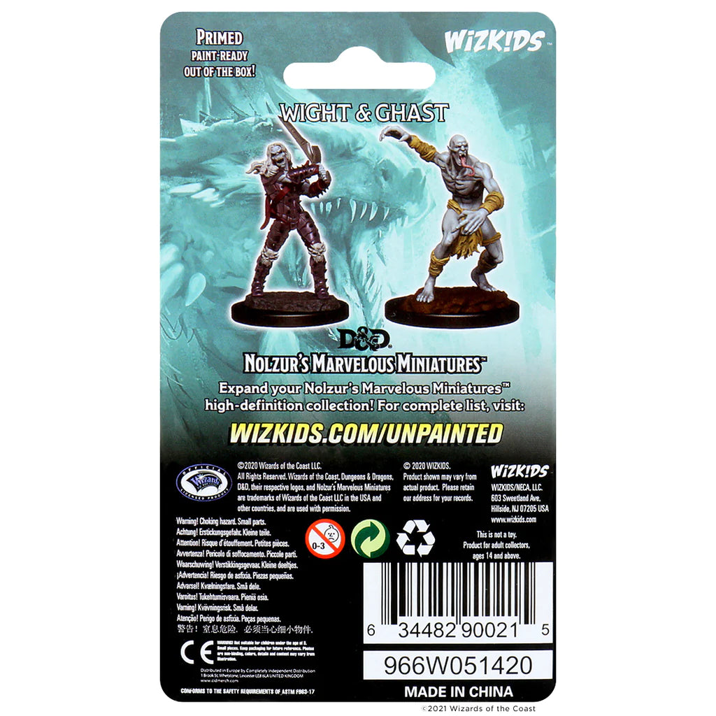 D&D NOLZUR'S MARVELOUS MINIATURES: WIGHT & GHAST | Gamers Paradise