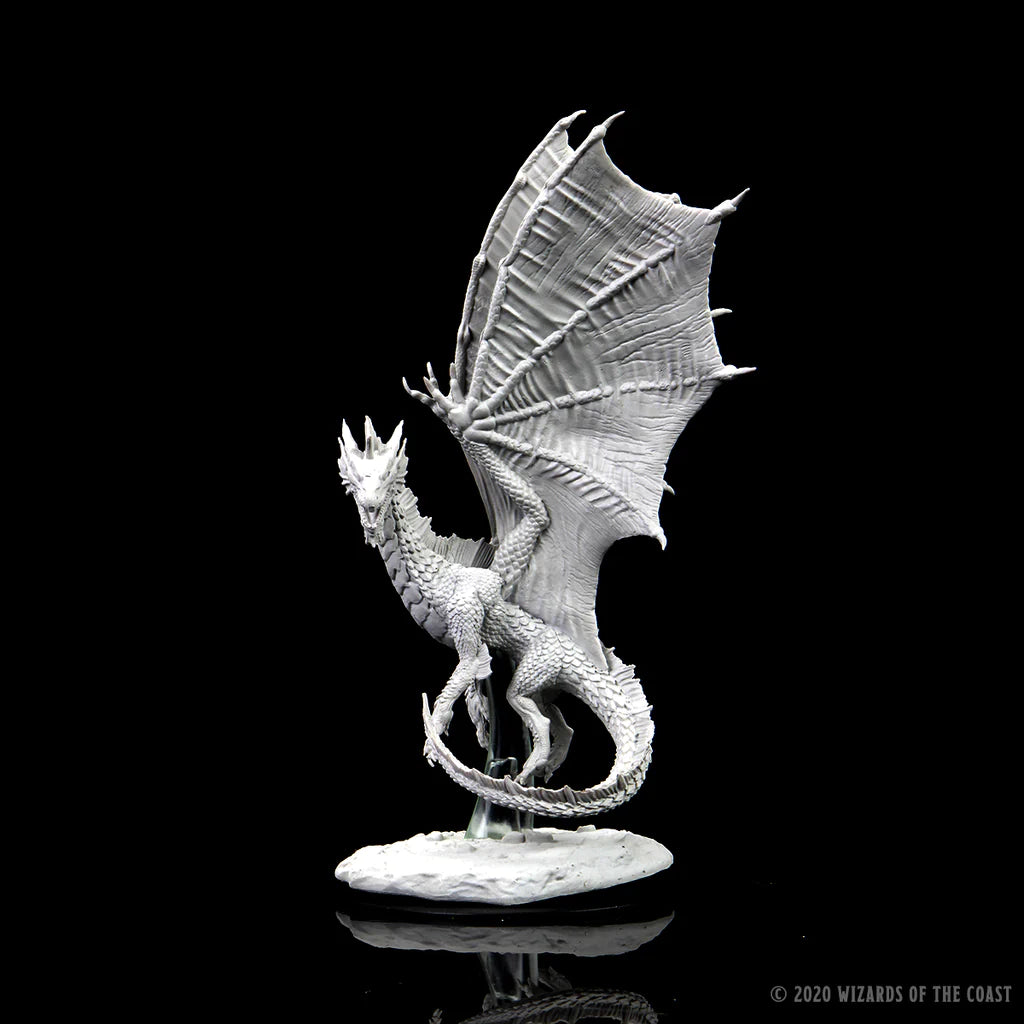 D&D NOLZUR'S MARVELOUS MINIATURES: YOUNG SILVER DRAGON | Gamers Paradise