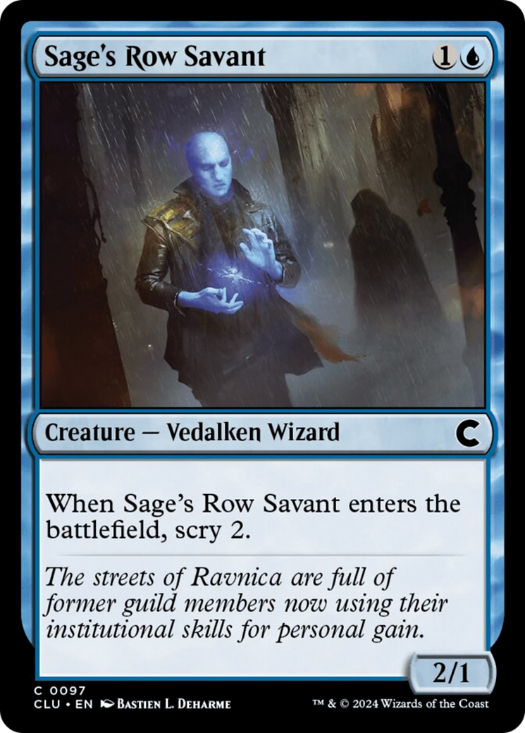 Sage's Row Savant [Ravnica: Clue Edition] | Gamers Paradise