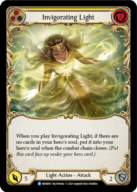 Invigorating Light (Yellow) [MON067-RF] 1st Edition Rainbow Foil | Gamers Paradise