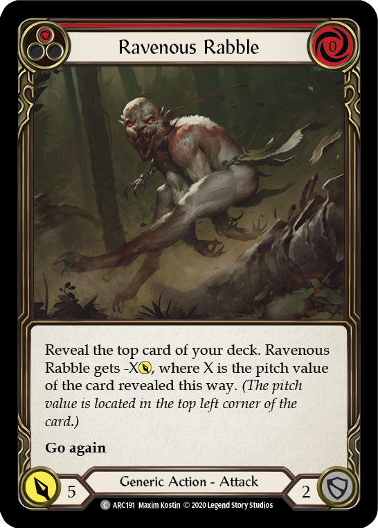 Ravenous Rabble (Red) [U-ARC191] Unlimited Rainbow Foil | Gamers Paradise