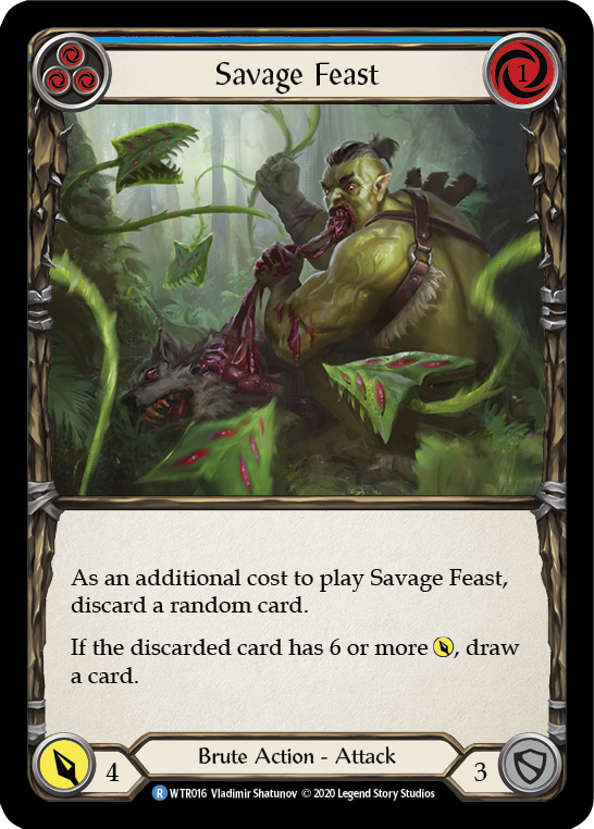 Savage Feast (Blue) [U-WTR016] (Welcome to Rathe Unlimited)  Unlimited Normal | Gamers Paradise