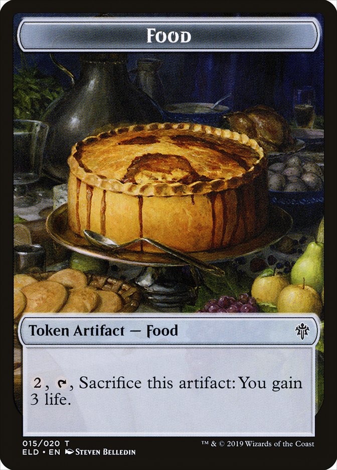 Goat // Food (15) Double-Sided Token [Throne of Eldraine Tokens] | Gamers Paradise