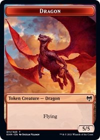 Dragon // Thopter Double-Sided Token [Kaldheim Commander Tokens] | Gamers Paradise