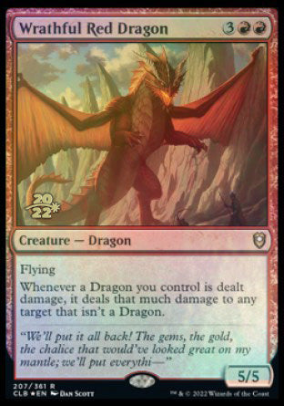 Wrathful Red Dragon [Commander Legends: Battle for Baldur's Gate Prerelease Promos] | Gamers Paradise