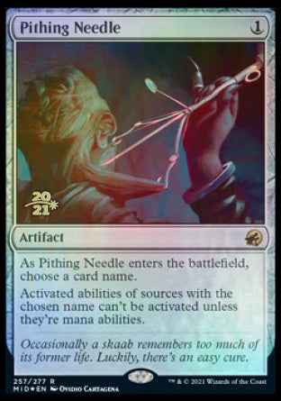 Pithing Needle [Innistrad: Midnight Hunt Prerelease Promos] | Gamers Paradise