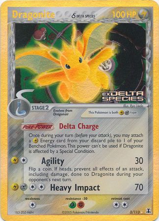 Dragonite (3/113) (Delta Species) (Stamped) [EX: Delta Species] | Gamers Paradise