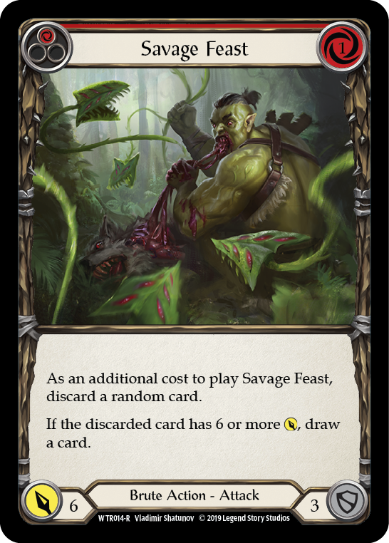 Savage Feast (Red) [WTR014-R] Alpha Print Rainbow Foil | Gamers Paradise