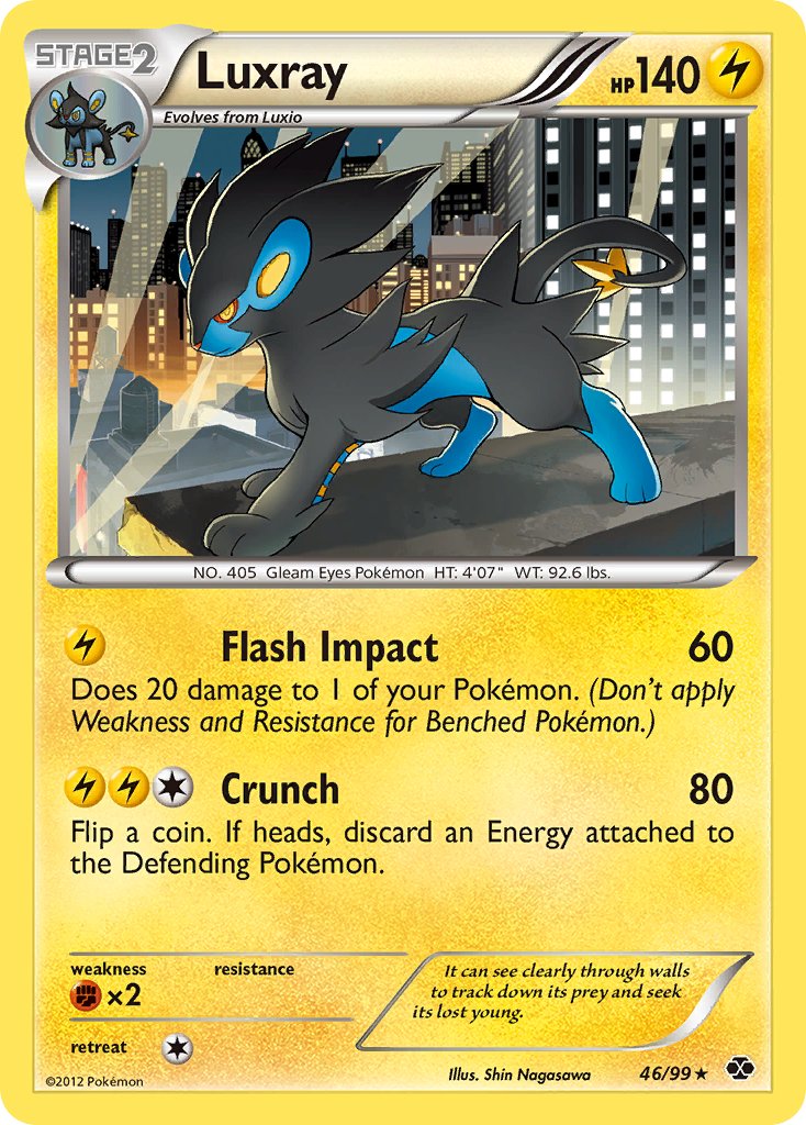 Luxray (46/99) (Cracked Ice Holo) (Blister Exclusive) [Black & White: Next Destinies] | Gamers Paradise