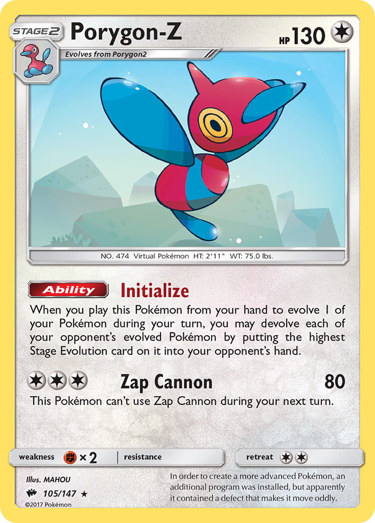 Porygon-Z (105/147) [Sun & Moon: Burning Shadows] | Gamers Paradise