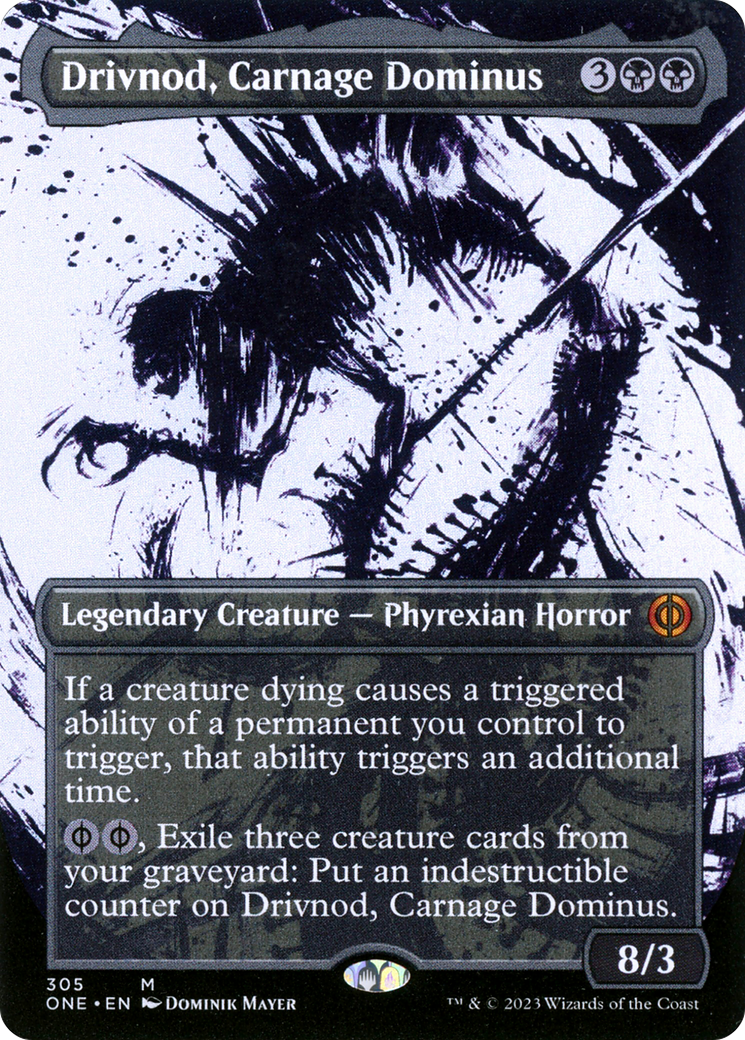 Drivnod, Carnage Dominus (Borderless Ichor) [Phyrexia: All Will Be One] | Gamers Paradise