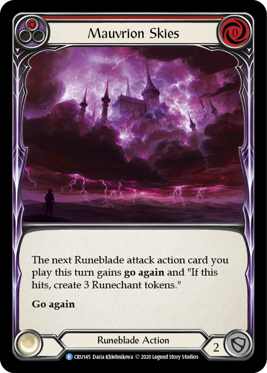 Mauvrion Skies (Red) [CRU145] 1st Edition Rainbow Foil | Gamers Paradise