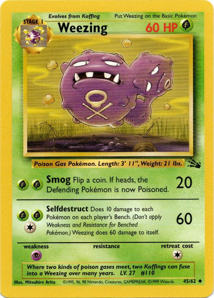 Weezing (45/62) [Fossil Unlimited] | Gamers Paradise