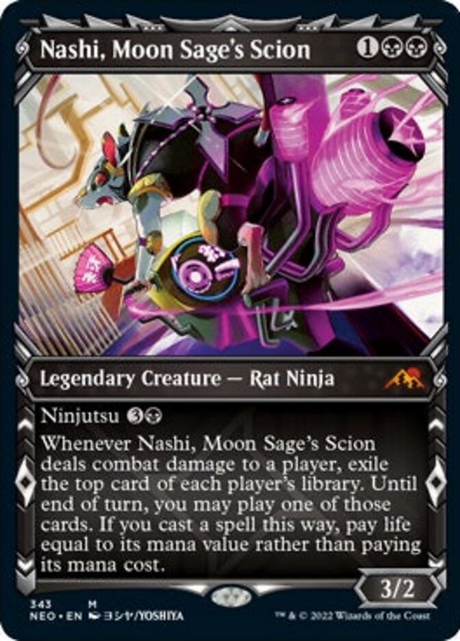 Nashi, Moon Sage's Scion (Showcase Ninja) [Kamigawa: Neon Dynasty] | Gamers Paradise