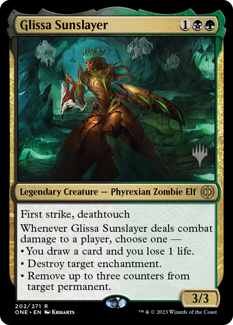 Glissa Sunslayer (Promo Pack) [Phyrexia: All Will Be One Promos] | Gamers Paradise