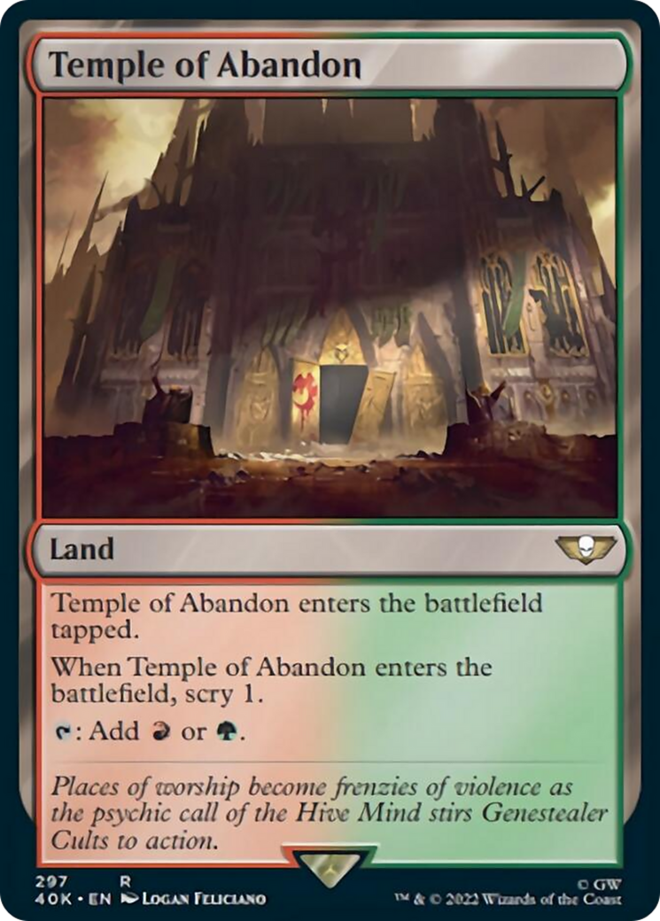 Temple of Abandon (Surge Foil) [Universes Beyond: Warhammer 40,000] | Gamers Paradise