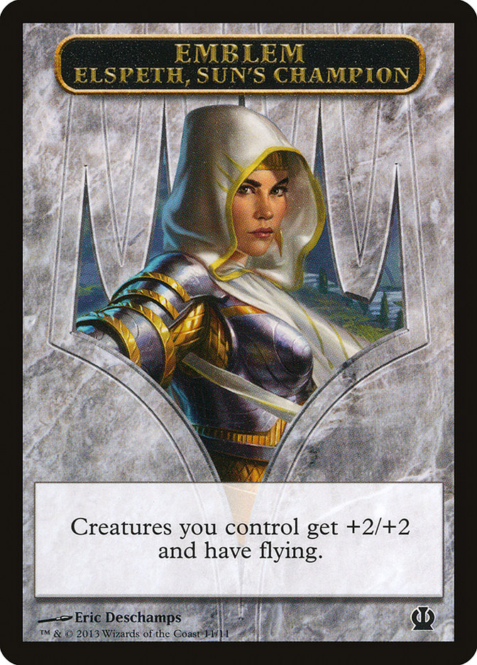 Elspeth, Sun's Champion Emblem [Theros Tokens] | Gamers Paradise