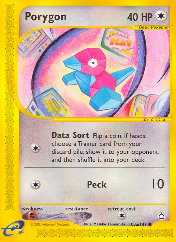 Porygon (103a/147) [Aquapolis] | Gamers Paradise